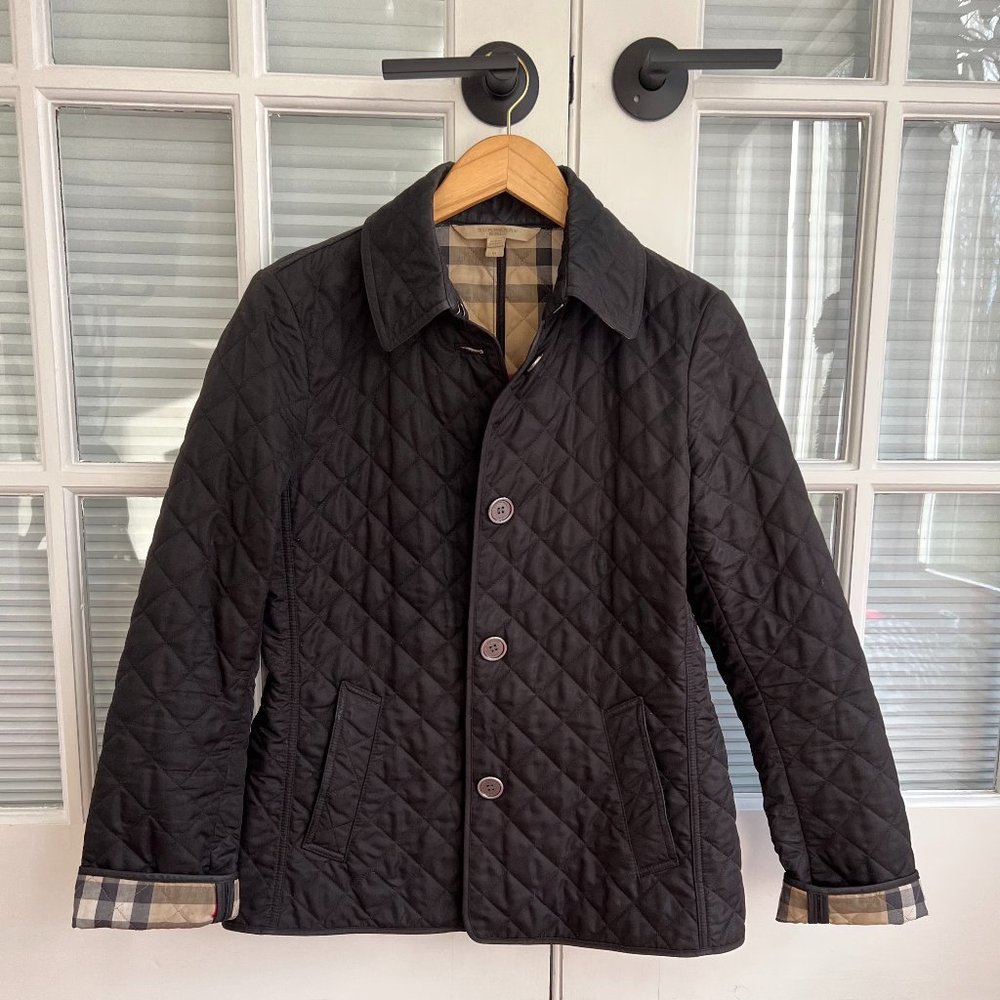 Burberry Quilted Jacket - Black EUC